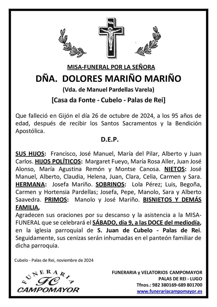 DOLORES MARIÑO MARIÑO