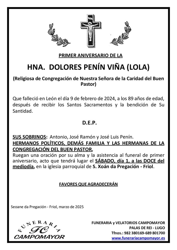 DOLORES PENÍN VIÑA (LOLA)