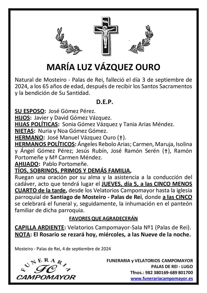 MARÍA LUZ VÁZQUEZ OURO