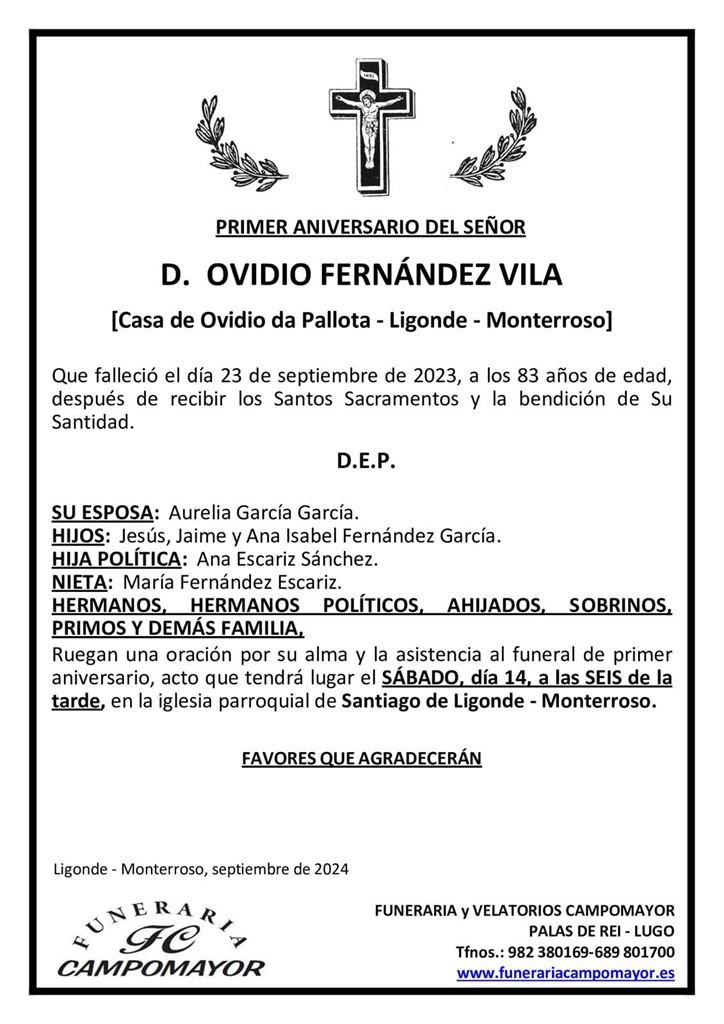 OVIDIO FERNÁNDEZ VILA